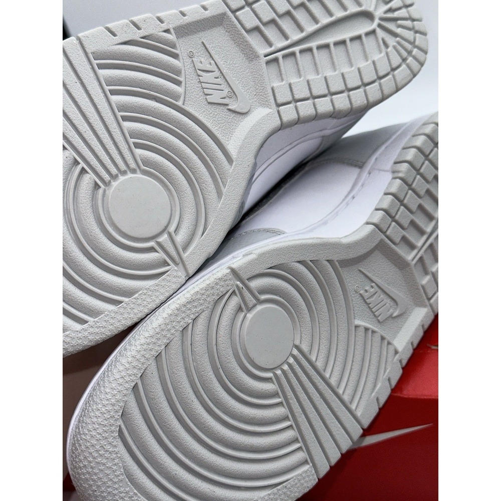 DMG Box Nike Dunk High 'Silver Glitter Swoosh' White Sneakers, Wmn 10 FJ4578-100 - Picture 11 of 12